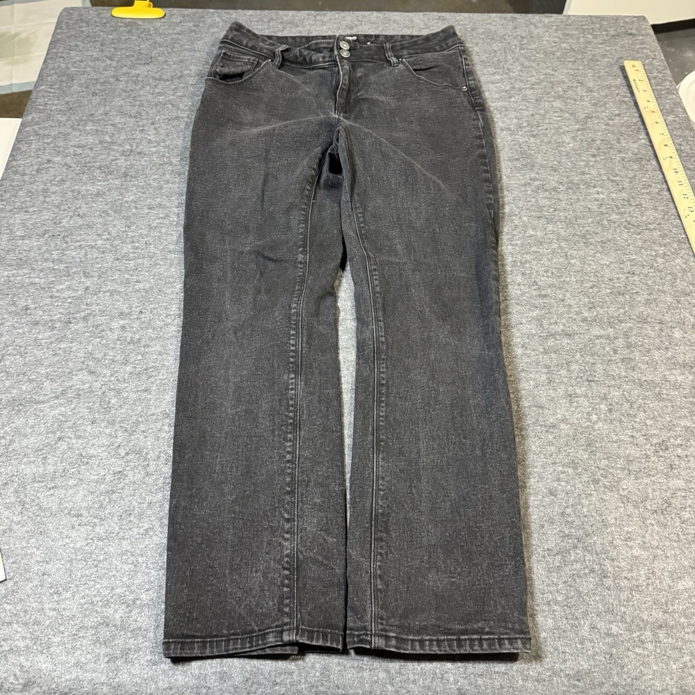 Hudson Jean Sz 10 (30x27.5) Mid Rise Straight Stretch Back Pocket Flaps Retro